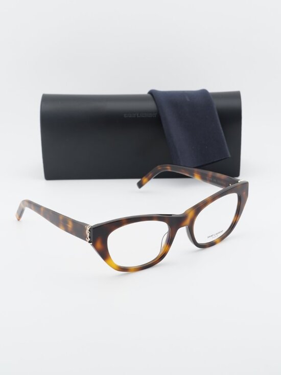 Saint Laurent SLM80 002 Cat Eye Eyeglasses – Dark Havana 52mm main image 12